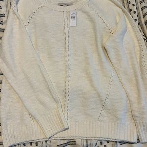 Loft Sweater Cream Color Size XL NWT